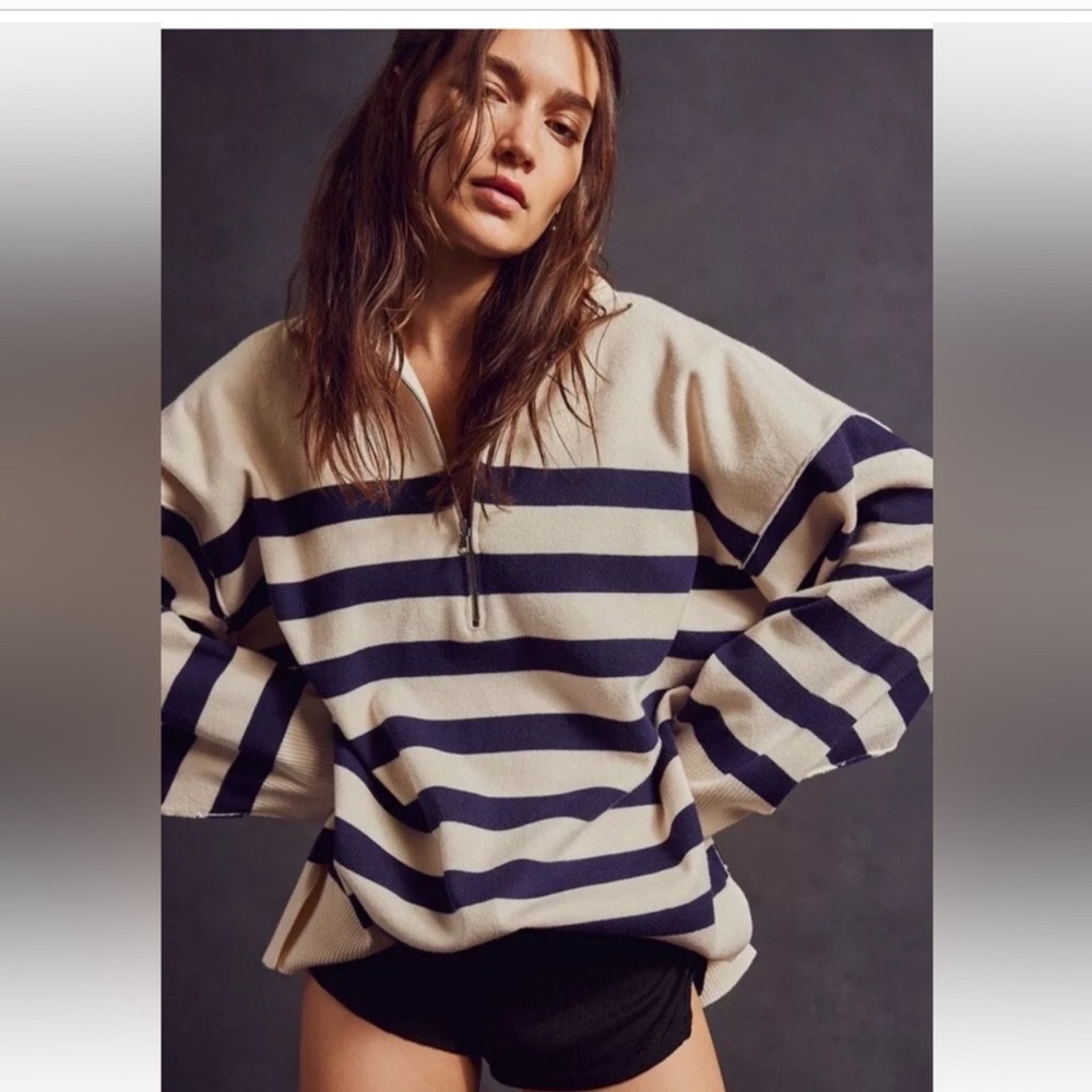 NWT Free people coastal pull over sweater. Oversized.